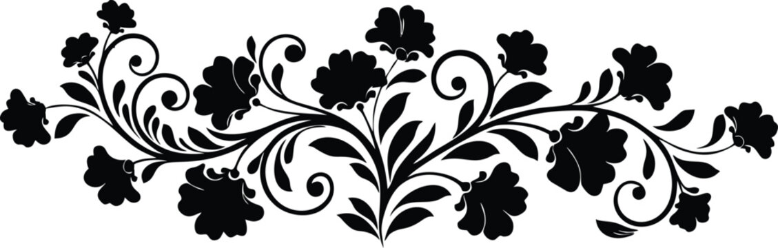 black and white flowers
