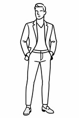 vector illustration of a young man