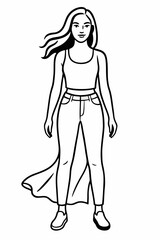 vector illustration of a girl