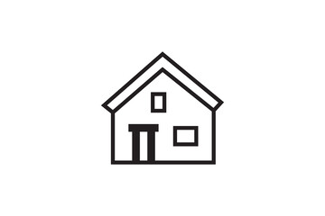 House home building symbol vector icon illustration for real estate business or residential property concept