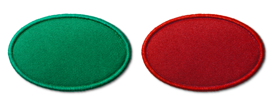 楕円形のワッペンのテクスチャー