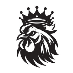 logo of a rooster wearing a crown