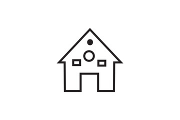 Vector house icon illustration for real estate business and residential property concepts