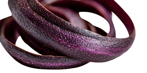 Closeup of Purple Heart Plant Leaves with Striking Texture and Color on Black Background Botanical Detail of Tradescantia pallida