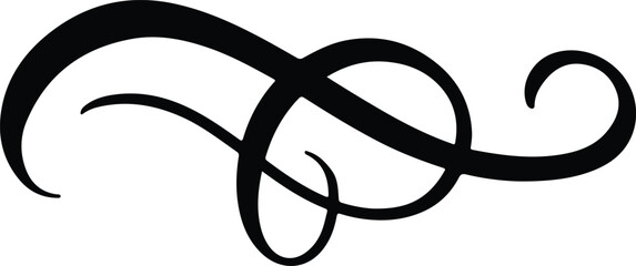 Elegant vintage divider, swirl, or corner flourish Pro Vector