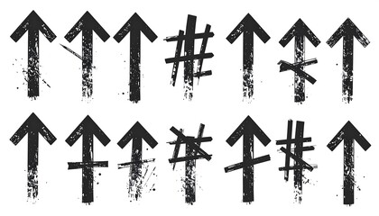 Grunge arrow collection