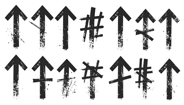Grunge arrow collection