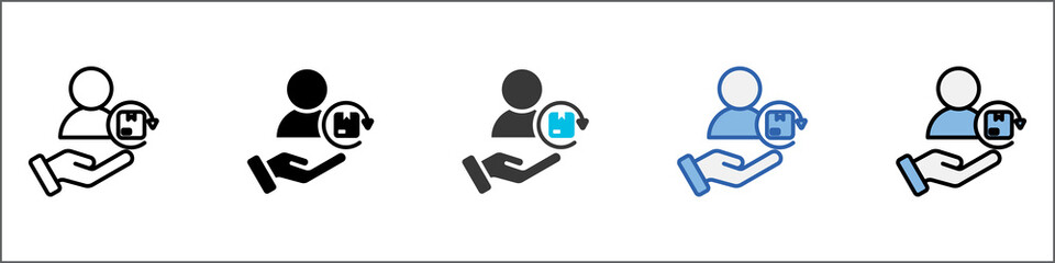 Customer Retention Icon Pack Multistyle Illustration