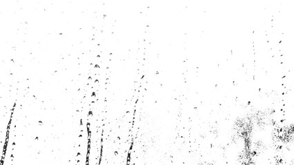 Monochrome Grunge Abstract Texture, Distressed Rain Drips Overlay, Black White Vector Background