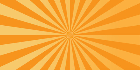 Vector sunburst pattern red and orange background design. Vintage sunrays illustration swirl grunge backdrop line. sun beam vector banner design comic burst gradient concept pattern.	