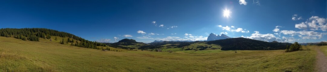 Breathtaking nature landscape panorama dolomites hdr 360 degree view vibrant environment