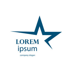 Fototapeta premium successful victory star logo design