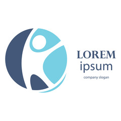 Abstract Human Figure Logo Design