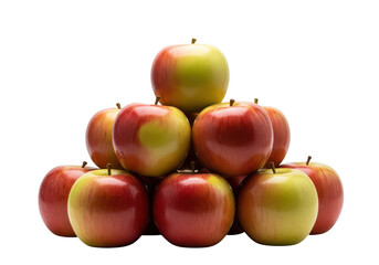 Pyramid of Red and Green Apples Against fruit food