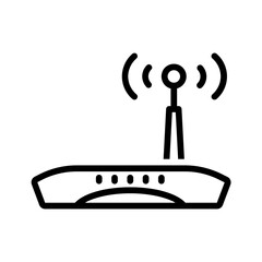 Vector black line icon for Wifi
