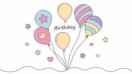 vector illustration of a birthday card