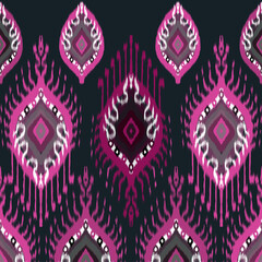 Ikat fabric pink abstract symbol