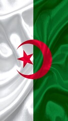 Algerian flag, draped fabric