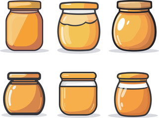 Cartoon illustration of a jar of honey
