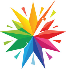 Fototapeta premium Radiating Starburst Rainbow