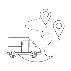 Modern Delivery Van Vehicle Illustration