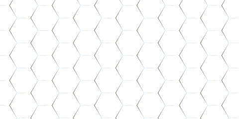 Fototapeta premium White minimal hexagons grid science geometrical Abstract hexagon polygonal pattern background vector. seamless bright white abstract honeycomb background. 