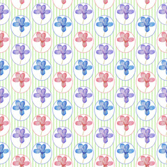 Floral seamless pattern. Rhododendron. Floral motifs for use in wallpaper, covers, packaging. For textiles, cotton fabrics, linen. For use in wallpaper, wrappings. Interior decor. Raster illustration.