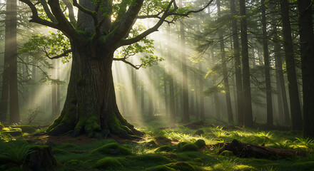 Naklejka premium Enchanted Forest Light