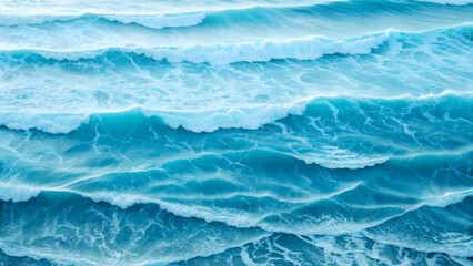 Wavy layered composition resembling blue sea foam patterns with artistic abstract wave flow