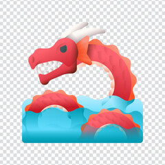 Mythical dragon creature