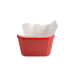 a beautiful red bowl 