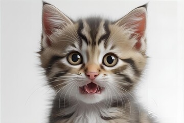 Obraz premium Meowing Kitten in Studio