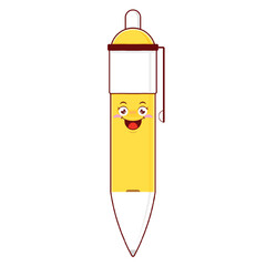 pen playful face cartoon cute