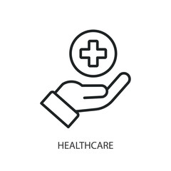 Healthcare thin line vector icons.