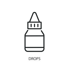 Drops thin line vector icons.