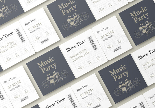 Music Festival Event Concert Ticket Layout
