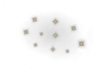 Cluster of Glowing Light Sparkles on Transparent Background, Elegant Star Light Effects – Twinkling Glow Design