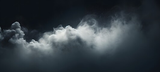 Obraz premium a light moon , coming out of the smoke, Generative AI