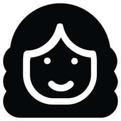 Smiling Woman Icon Illustration
