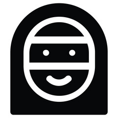 Smiling Masked Illustration