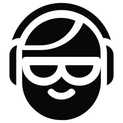 Stylish Black and White Illustration of a Person
