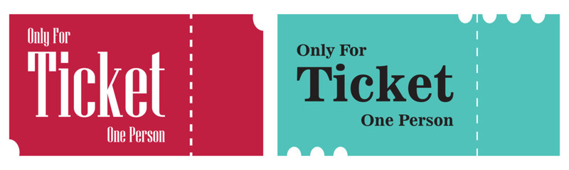 Colorful Simplicity in Event Tickets Vector illustration