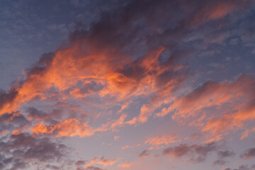 red sunset sky