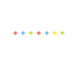 colorful star border decoration
