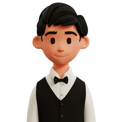 waiter 3D avatar