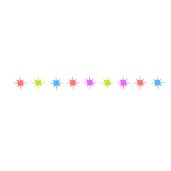 colorful star border decoration