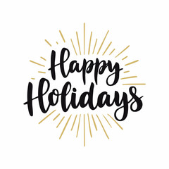 Festive Holiday Card with Handwritten Text and Decorations, Seasonal Greeting
