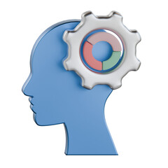 Strategic Thinking 3D Icon Colorful Design