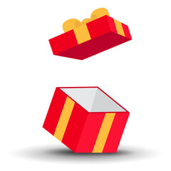 red gift box celebration design element