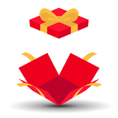 red gift box celebration design element